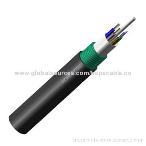 Corrugated Steel Tape, Steel Wire Strength Member, Filling Compound, Aerial Duct/Buried, GYTZS Cable